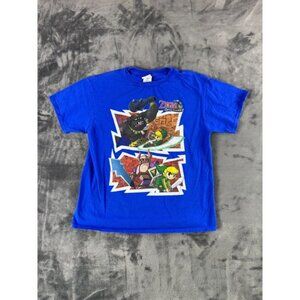 Legend of Zelda Spirit Tracks Nintendo T-Shirt Youth Large Blue Graphic